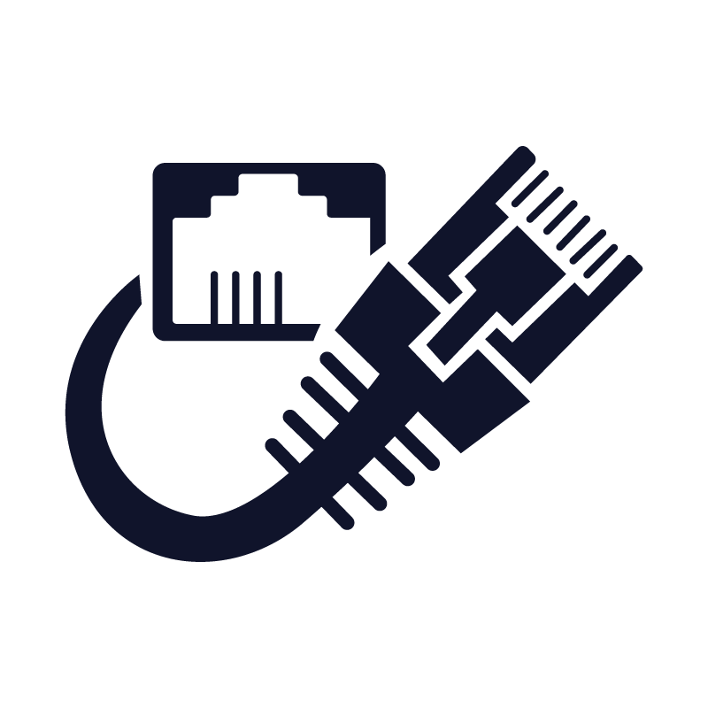Low Voltage Cabling Blue Icon